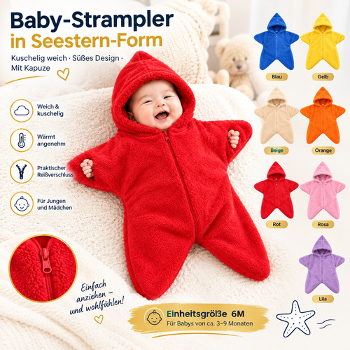Baby strampler seestern mit - strampler,