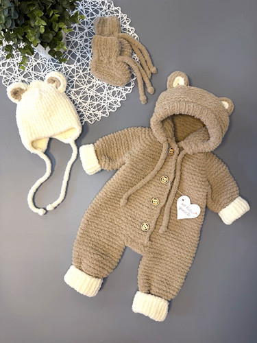 Gestrickte baby strampler set - strampler,